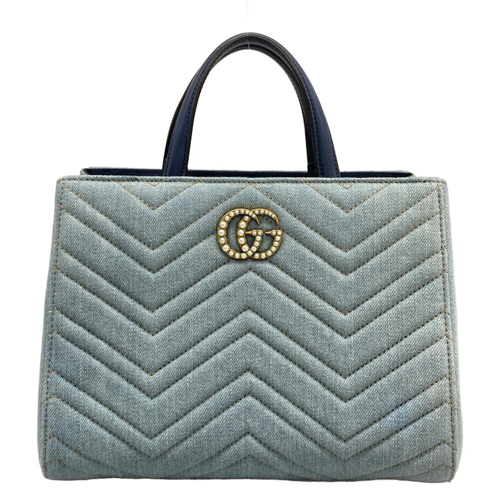 Gucci Gg Marmont Light Blue Navy Denim #330756G14B
